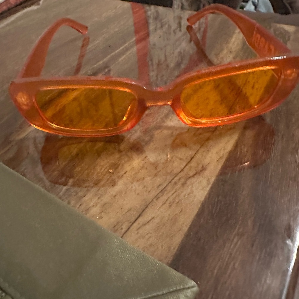 Orange Rectangular Sunglasses Bacardi Brand